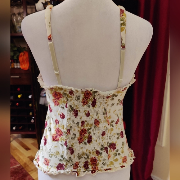 Mudd Floral Body Corset Camisole Tank Top - Picture 2 of 4